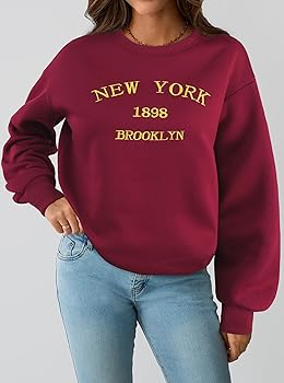 Hilinker Women's Graphic Crewneck Sweatshirts Cute Pullover